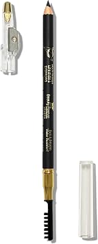 Beauty Forever Dual Ended True Kohl Eyebrow Pencil & Multi Tasker with Sharpener & Separator Comb, Lip liner, Eyeliner, Smudge & Waterproof Black