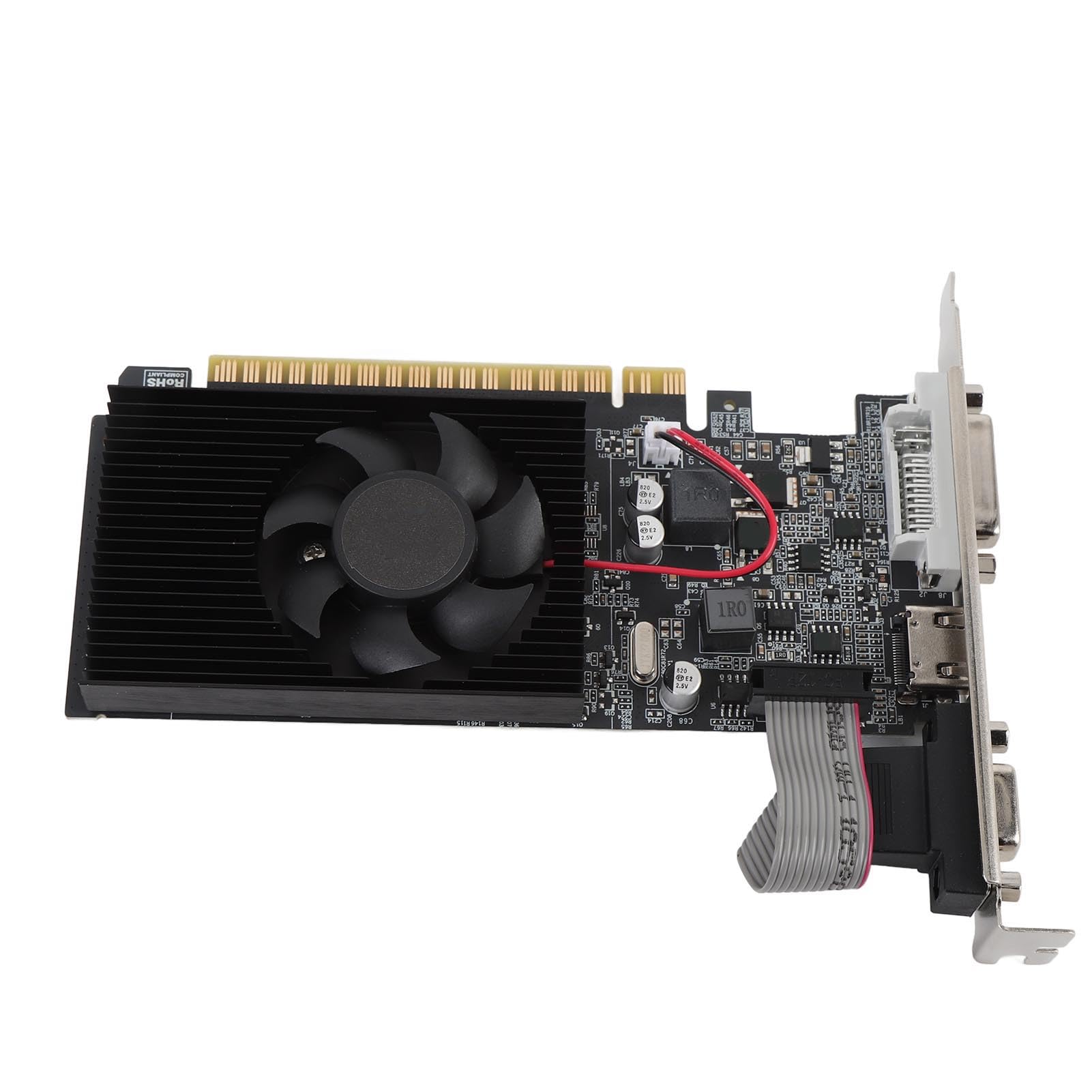 Generic Karta Graficzna do Gier Wydajna pamięć Wideo 2 GB DDR3 Interfejs Multimedialny HD Port VGA DVI dla Entuzjastów Komputerów Stacjonarnych Metalowy materiał PCB