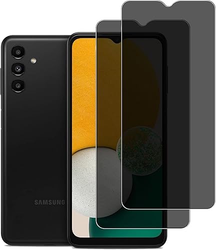 Paquete de 2 protectores de pantalla de privacidad para Samsung Galaxy A13, dureza 9H, antiarañazos, antiespía, protector de pantalla de vidrio