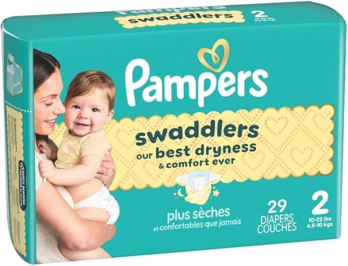 Miniatura 202 de Pampers Swaddlers - Pañales desechables muy suaves para bebé talla 1, 198