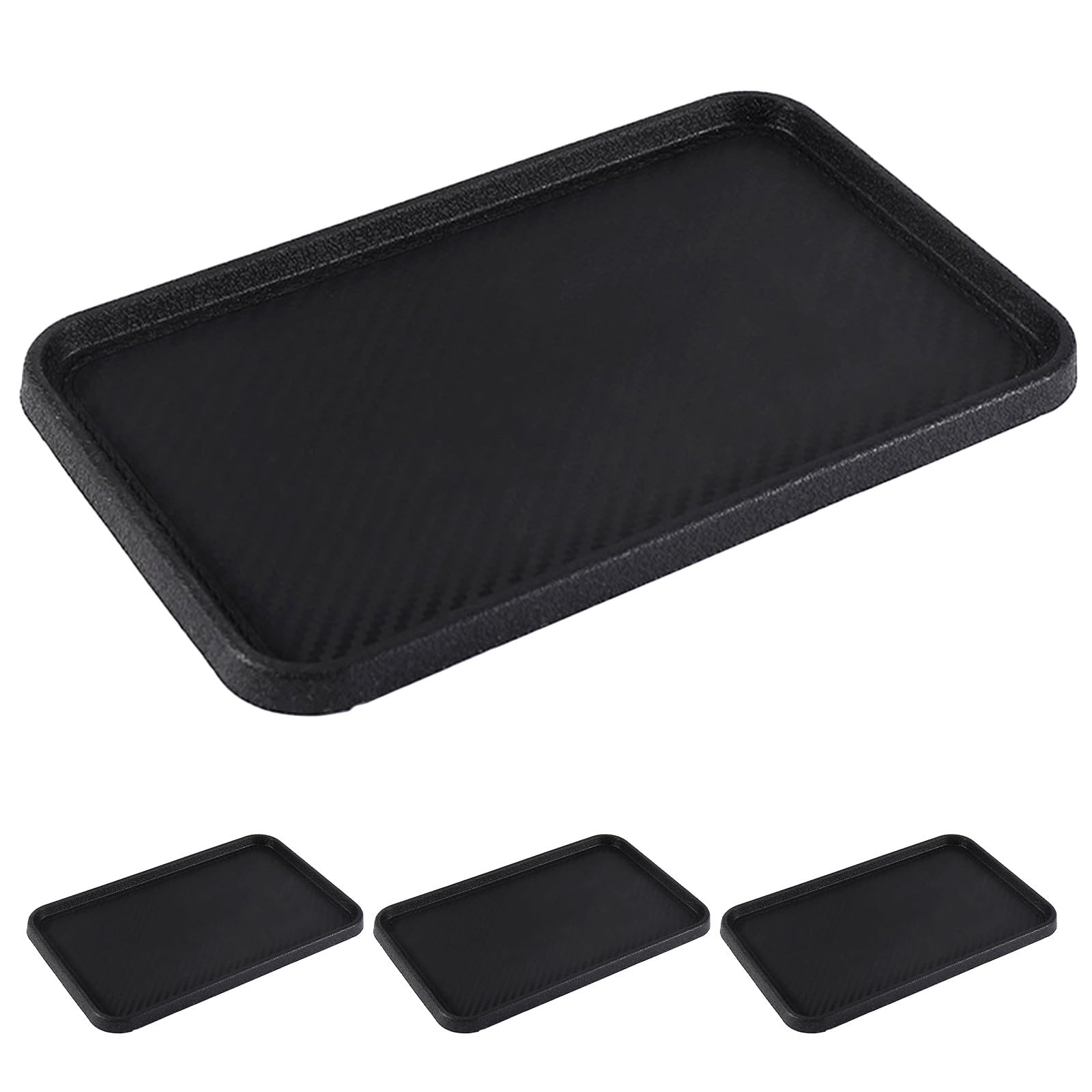 Tapis Antidérapants en Silicone Plateau Pliable Multifonctionnel Lot de 4 pour Tableau de Bord Voiture pour Téléphones et Petits Objets, pour Voyages