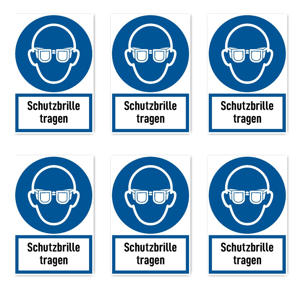 Warnaufkleber „Handschutz Benutzen“ Nach ISO 7010 M009 – Blau, Selbstklebend, 20 Cm Durchmesser, Made In Germany