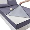 Waterproof Mattress Encasement, Extra Deep Matress Protector, Full 360° Secure Zip Cover, Machine Washable & Easy Care(Violet,90x200+15cm)