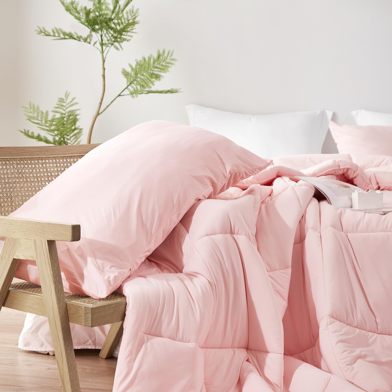 Coma Inducer No Sweat Off My Oversized Queen Comforter Set - Rosewater