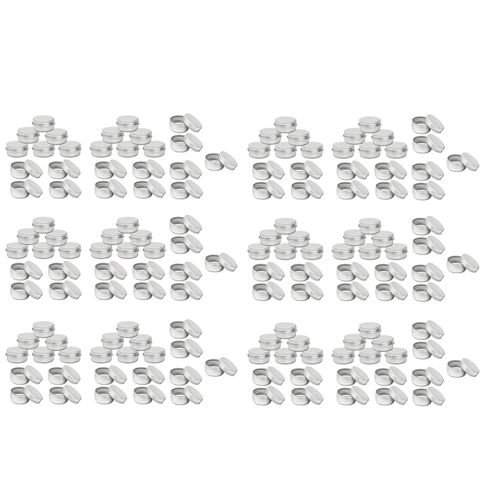 Baglaum PACK of 150-15Ml Aluminium Tin Large Make Up Candle Pots Capacity Empty Big Cosmetic/Candle//Hair Product