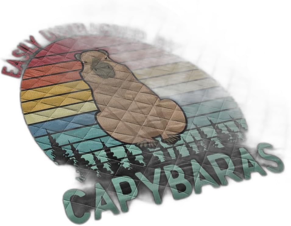 3 Pieces Capybara Quilt Set,Lightweight Cartoon Animal Bedding Set with 2 Pillowcases, Cute Bedspread Coverlet — Home Decor | Premium Quality