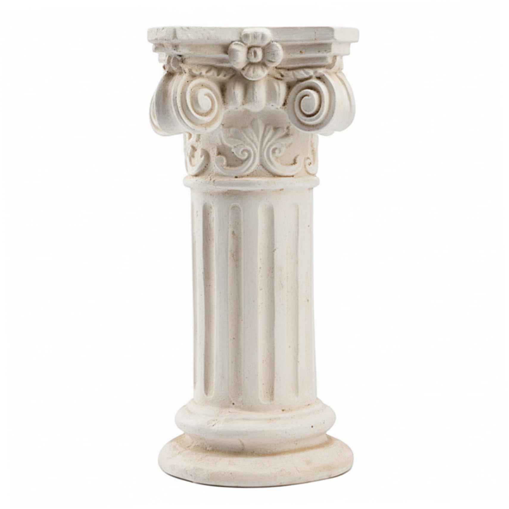 Colonne romaine de 40 cm de haut, support pour plantes sculpté à la main