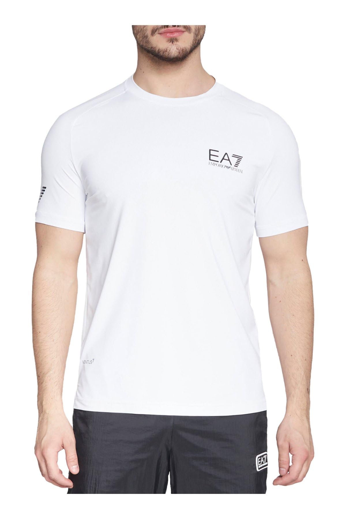 EA7 Men's Ventus 7 Chest Logo T-Shirt, White, L