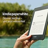 Kindle Paperwhite, wasserfest, 6 Zoll (15 cm) großes hochauflösendes Display, 8 GB – mit Werbung - Schwarz (Vorgängermodell – 10. Generation) Schwarz 8 GB WLAN Mit Werbung Ohne Kindle Unlimited