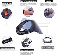 Vista 14 de Protector facial con protección UV, visera facial unisex para hombres y mujeres, deportes al aire libre, conducción, UPF 70+, gorras con viseras