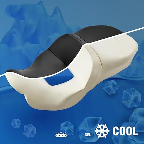 Miniatura 5 de SLMOTO Asiento de pasajero tipo hamaca para motocicleta, Bagger Comb, para Harley Touring Road Glide FLTRX 2009 y posteriores, para Road Glide