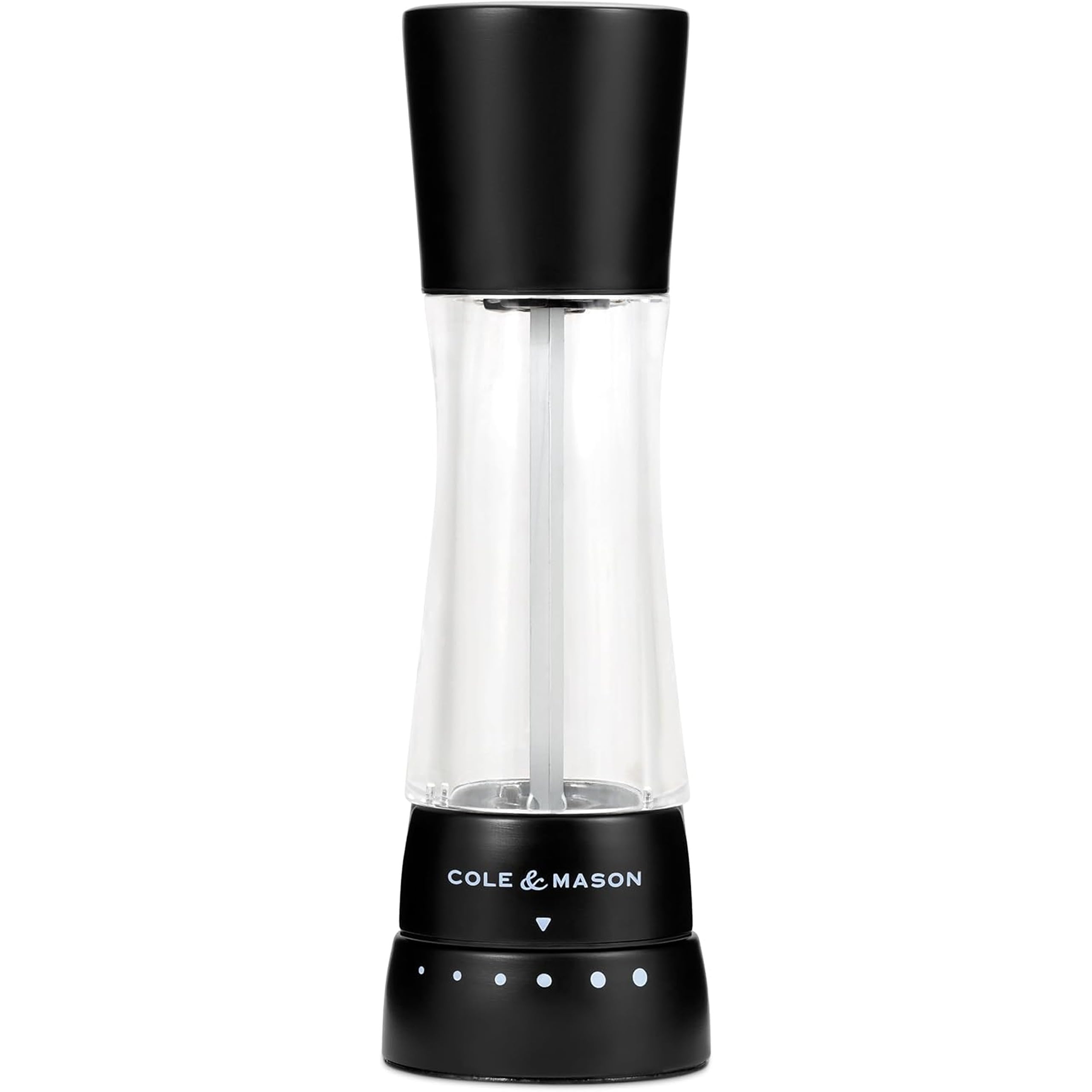 Cole &amp; Mason Derwent Pepper Grinder, 7.5" Pepper Mill, Matte Black