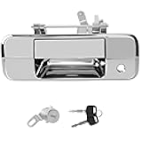 Gledewen Chrome Tailgate Handle Liftgate Latch Handle with Lock Cylinder and 2 Keys, Compatible with 2007-2013 Toyota Tundra, Replaces# 81213 TO1915113 69090-0C040