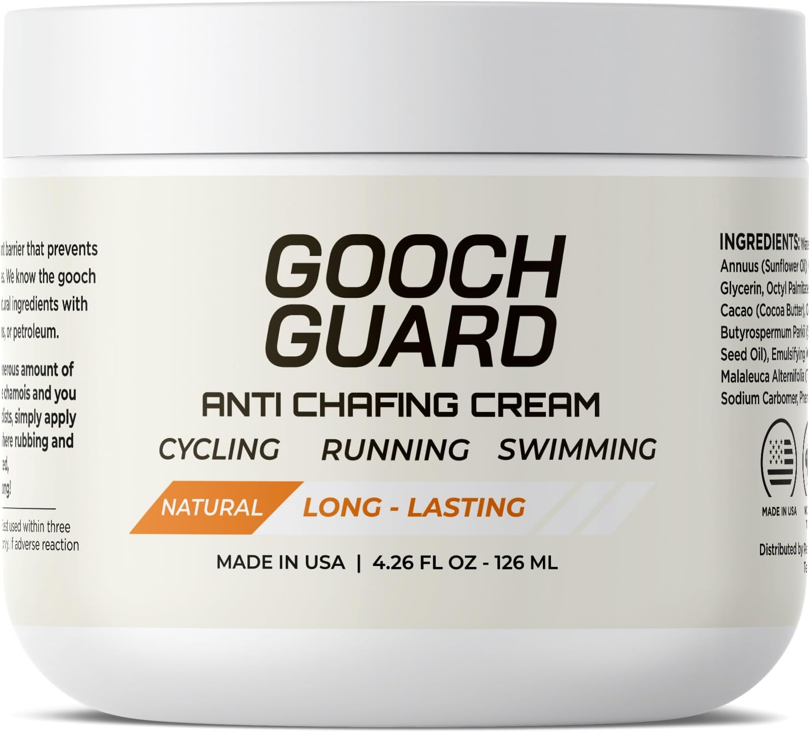 Chamois Cream & Anti Chafing - Natural Cycling Running Friction Chafe Balm for Men Women