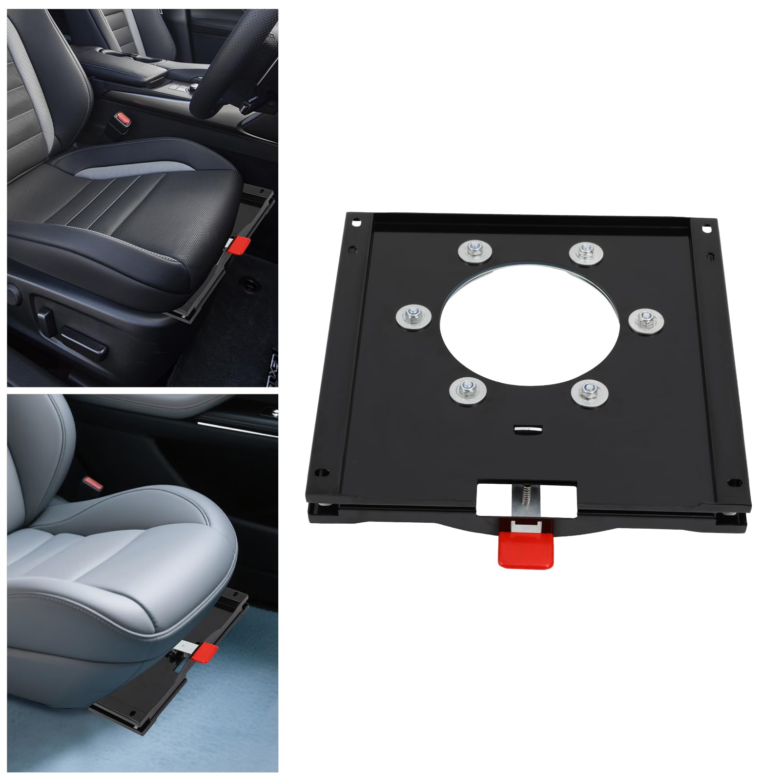 Base pivotante à 360° - Console rotative universelle - 48 x 48 cm - Pour sièges de Fiat Ducato X250, Citroën Relay et Peugeot Boxer (à partir de 2007) (côté passager)