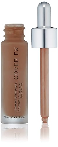 COVER FX Gotas de cubierta personalizadas, base líquida multiusos para ajustar la sombra y maquillaje corrector, vegano y sin crueldad, ligero