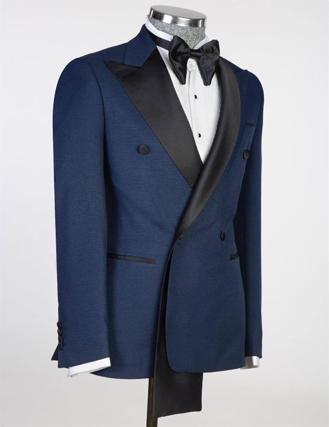 Men's Formal Wedding Tuxedo Jacket Slim Fit Double Breasted Peaked Lapel Blazer Jacket for Dinner, Party, Prom