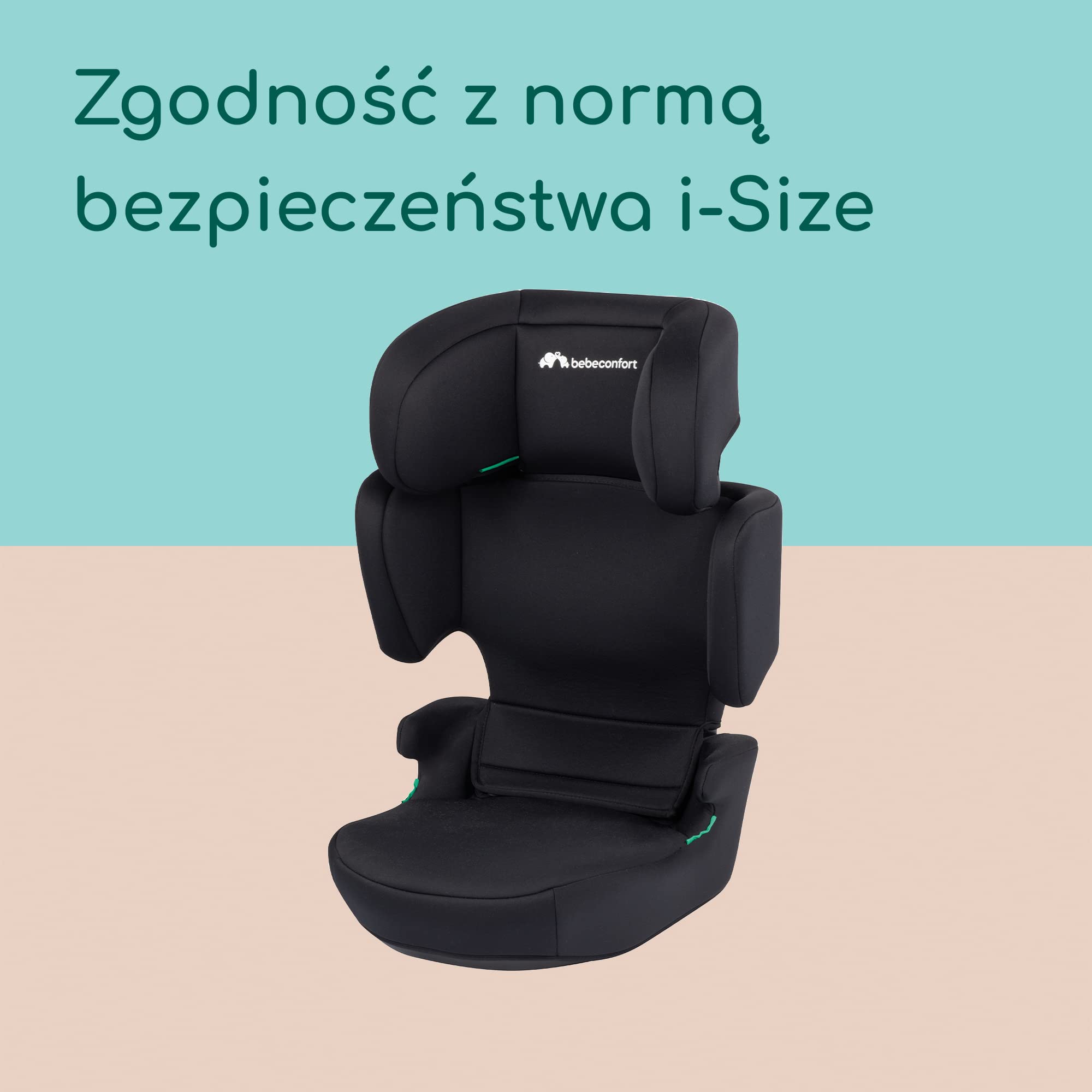 Bebe Confort 8102300210 Fotelik Samochodowy, Full Black, od 3,5 do 12 lat, 15–36 kg