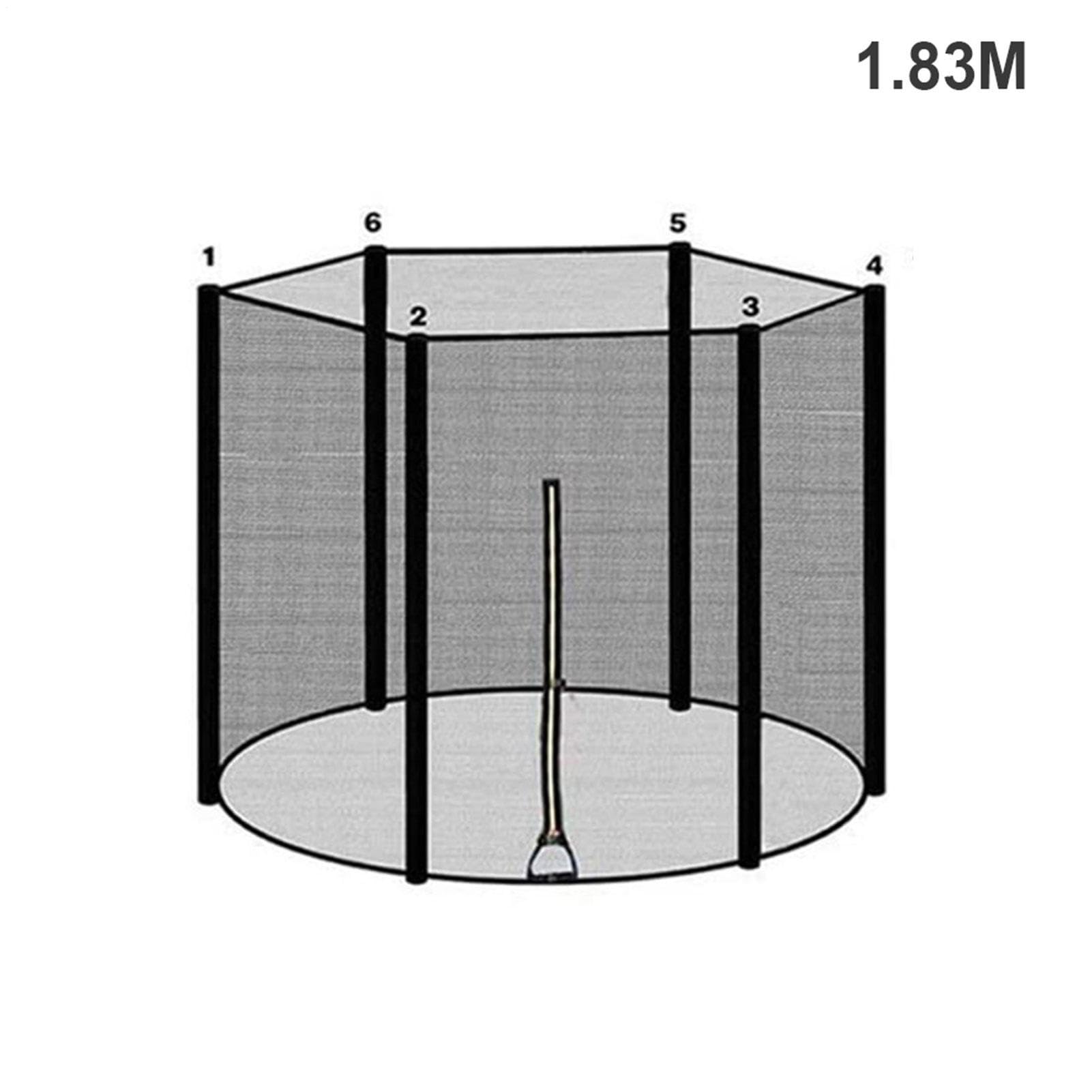 Red de protección duradera para trampolín – Red de repuesto de nailon, red resistente a la intemperie | Soportes de postes rectos, alfombra elástica, barrera de seguridad para camas elásticas con