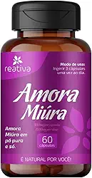 Amora Miúra 100% Pura 500 mg por Dose | 60 Cápsulas | Suplemento Natural Suporte e Equilíbrio Para Mulher | Suplemento Feminino Antioxidante