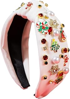 [Birsuruzor] クリスマス ヘアバンド - ファッション パール ヘッドピース - スタイリッシュ クリスマス ヘアバンド - 女性・女の子・花嫁・写真撮影・モデル・コスプレ・家族集会・オフィスパーティー・冬の結婚式・教会サービス向け