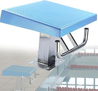 High strength hardness Rugged portable tools Pool Diving Platform,Heavy Duty Jump Stand Pool Diving Board,304 Stainless Steel Diving Board with Blue Anti-Slip Countertop,Indoor Outdoor Competition Pro