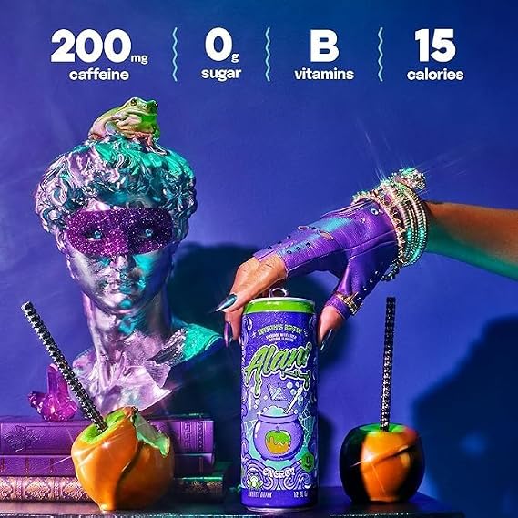 Alani Witch's Brew Energy Drink, Sugar Free, Low Calorie Energy Drinks, 12 Fl Oz Cans, 12 Pack