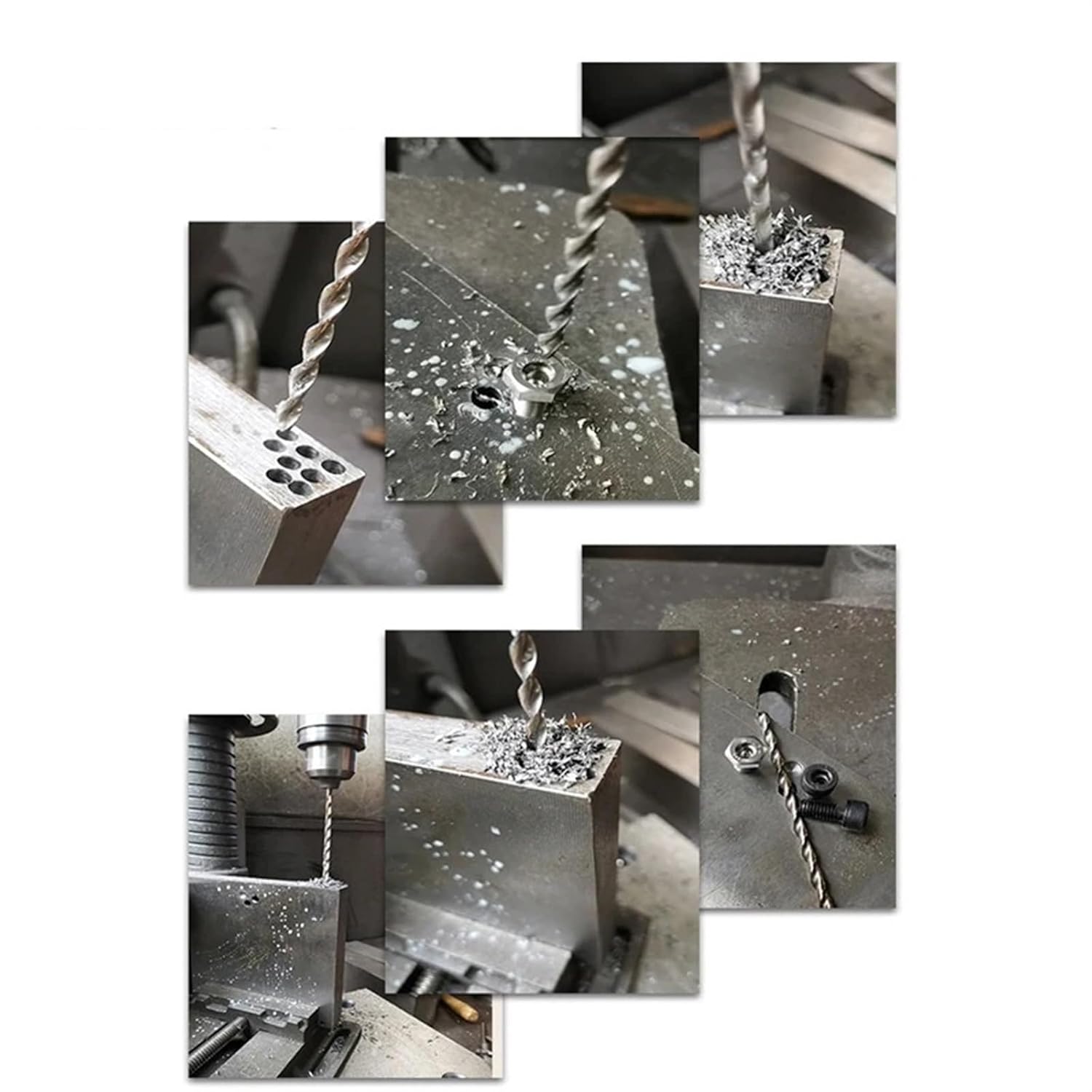 5Pcs 3mm-10mm Long Drill Bits HSS M2 Parobolic Deep Hole Drilling for Metalworking Alloy Steel & Cast Iron(5x132mm 5pc)