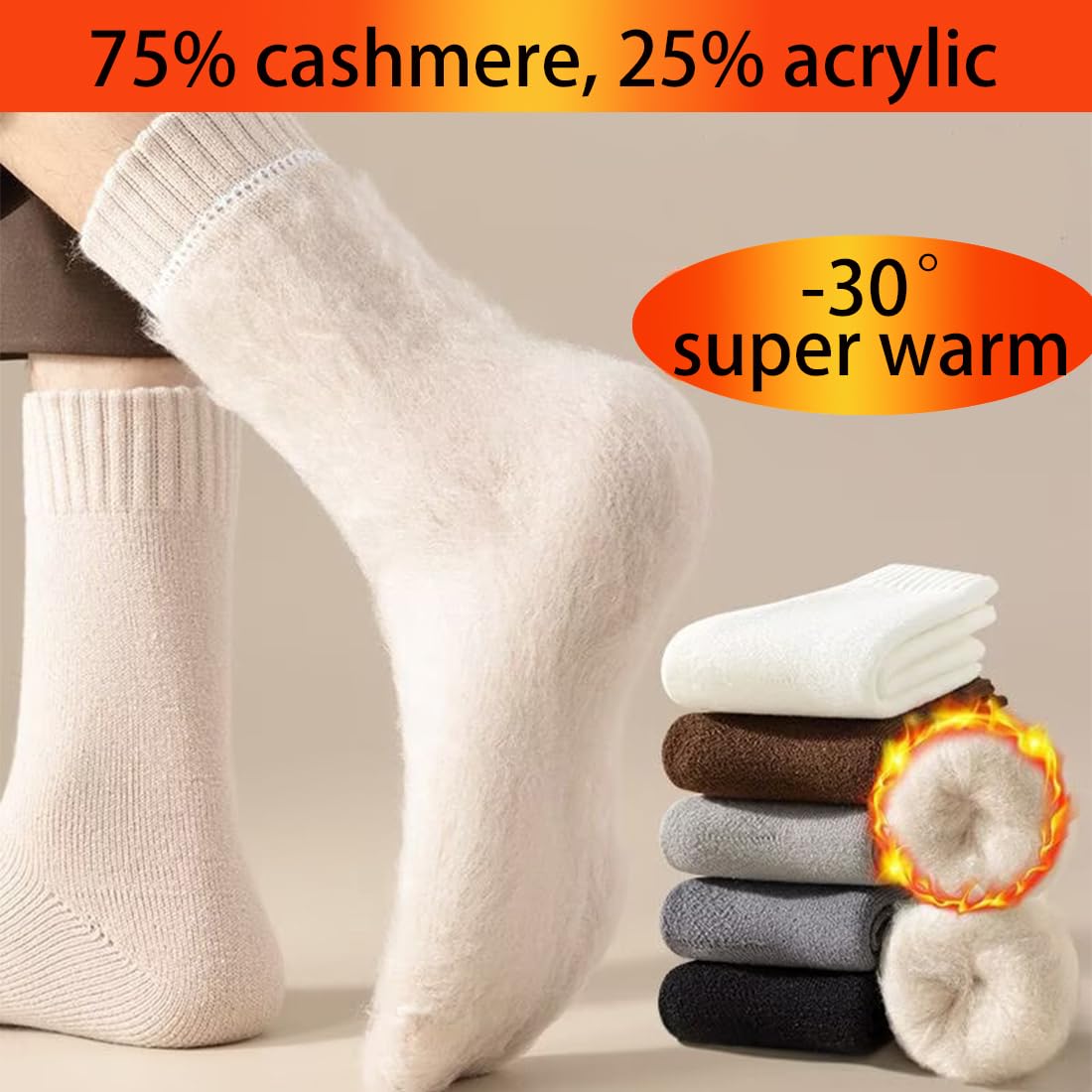 Calcetines cálidos para hombre, 14 pares grandes, invierno, mezcla de colores térmicos, lana para hombres, para senderismo, esquí, ocio, trabajo