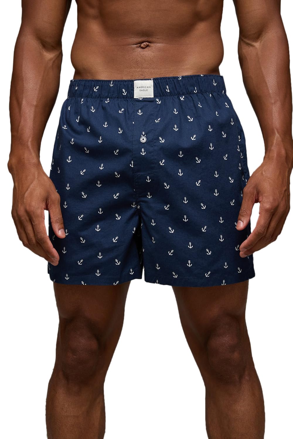 Men's Cotton Blend Printed Boxer Briefs (Pack of 1) (WEC0230101410_Navy-image-46