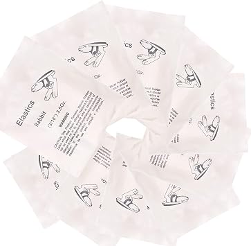 10 Bags Dental Ortho Rubber Bands For Braces Orthodontic Elastics Latex Ligatures 3.5/5.0/6.5 OZ Tooth Correction Accessories 3.5 OZ Rabbit