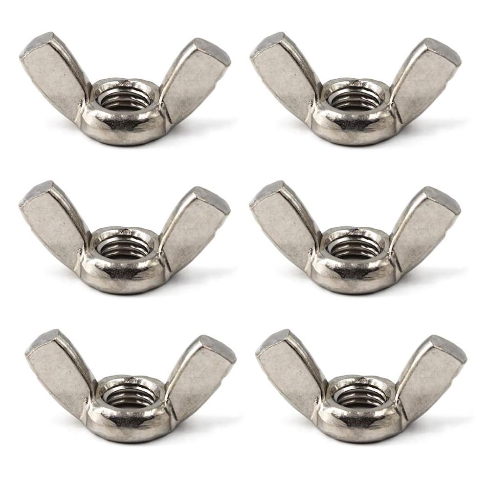 Yeenano 50pcs M6 Stainless Steel Wing Nuts, Silver - Image 3