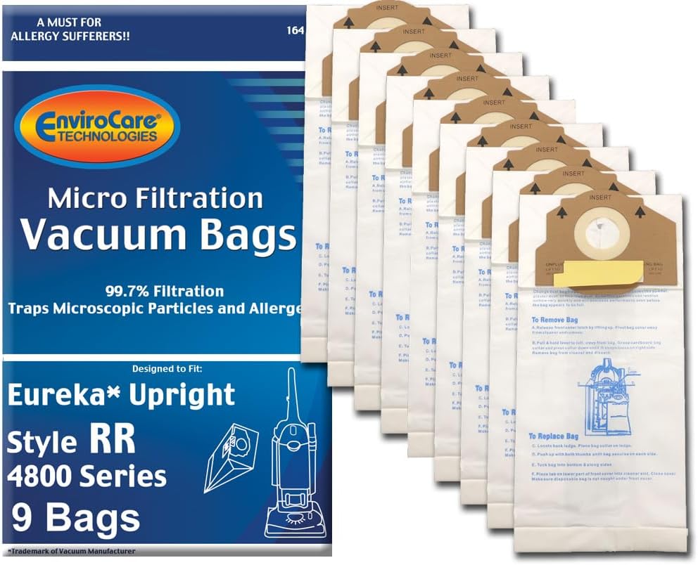 EnviroCare Replacement Vacuum Bags for Eureka RR, 61115 Boss Smart Vac 4800. 9 Pack