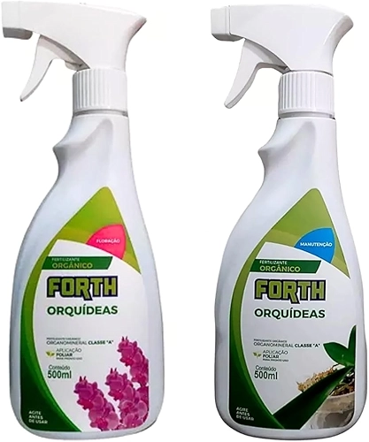 Kit Fertilizantes Forth Orquídeas Manutenção e Floração 500ml Pronto Uso