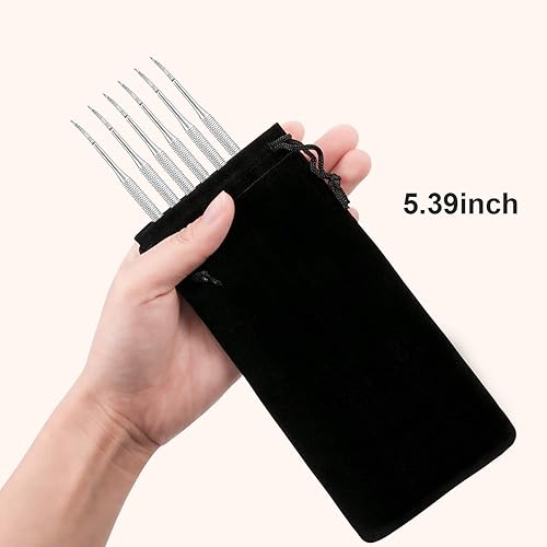 Miniatura 6 de 6 paquetes de lima de uñas encarnadas de doble cara levantador de uñas de los pies de un lado plano y un lado curvado de acero inoxidable