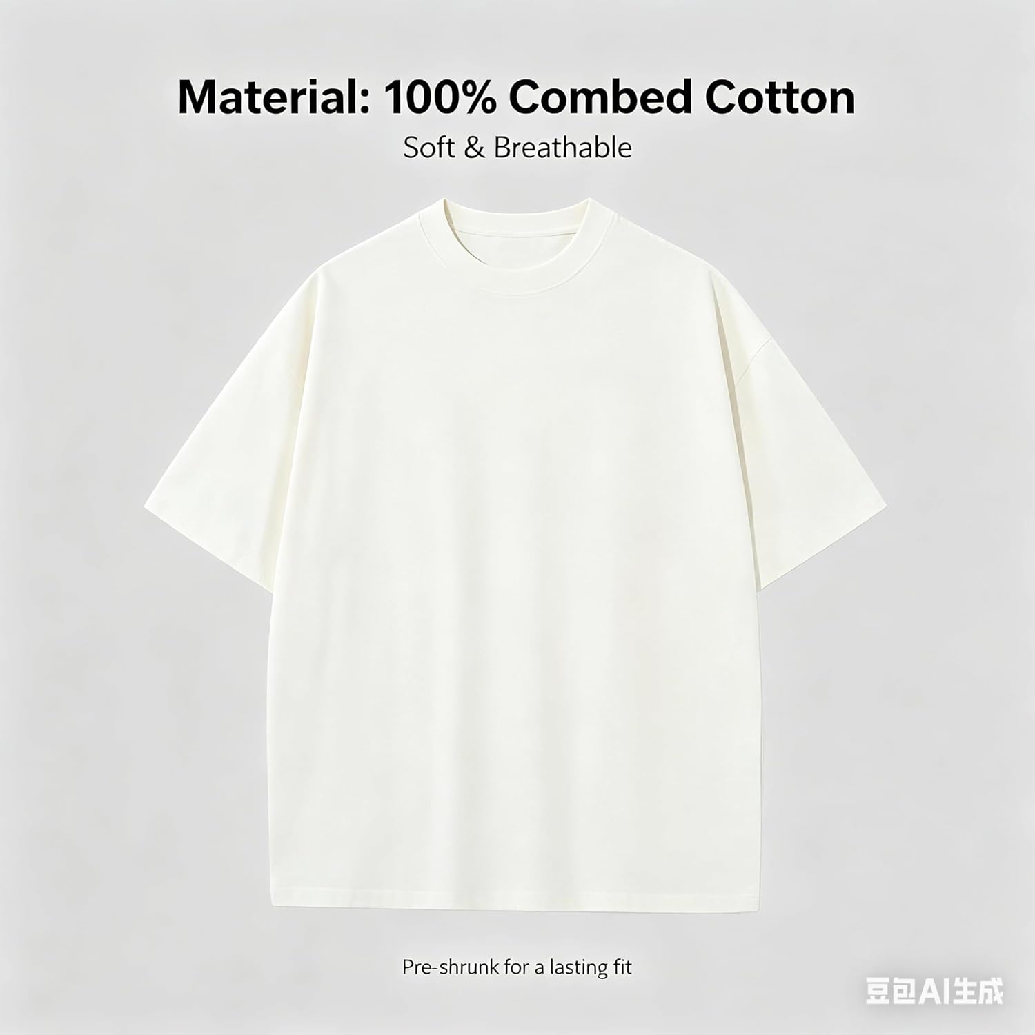 Plain White T-Shirt, Casual Crew Neck Short Sleeve Tee, Solid Color