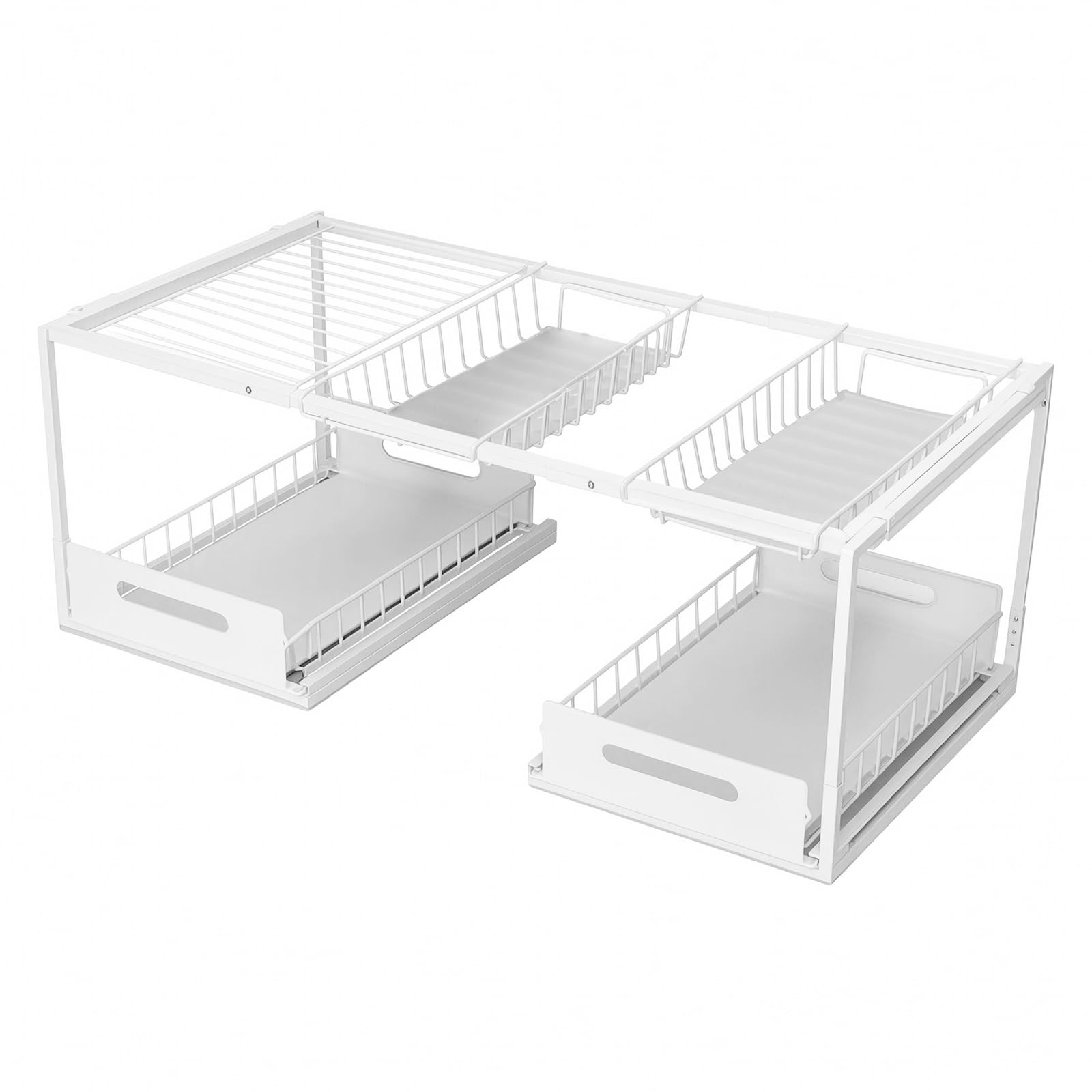 Organiseur de placard extensible à 2 étages pour cuisine