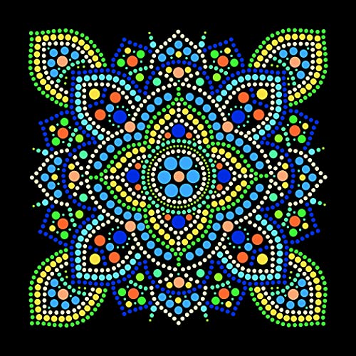 Peinture par numéros mandala moderne 35x35 fournitures art 17862