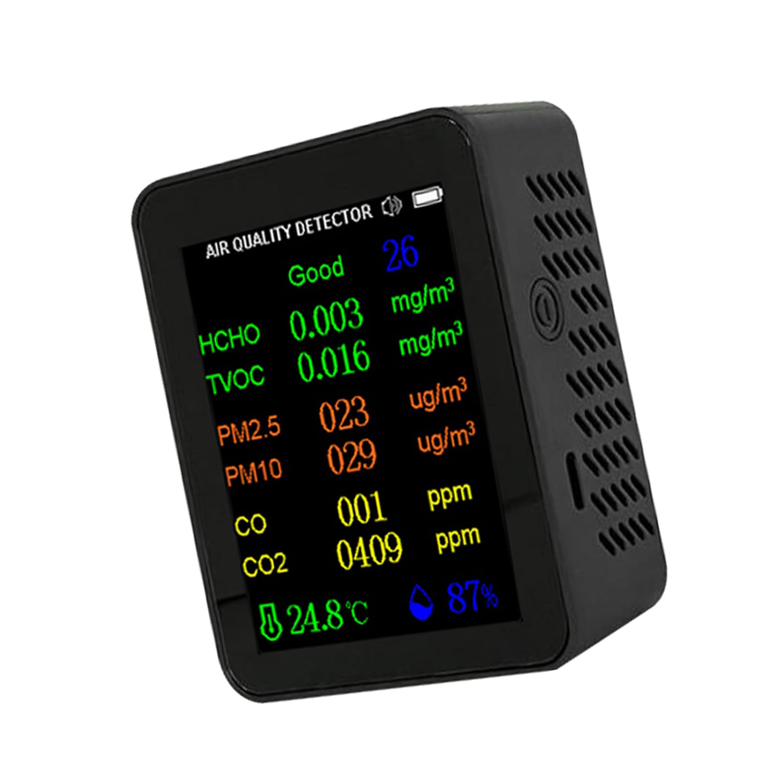 Kavolet Misuratore Portatile della qualità Dell'aria App Control Rilevatore di Anidride Carbonica 9in1 per Interni Domestici e Lavorazione dei Materiali (#3)