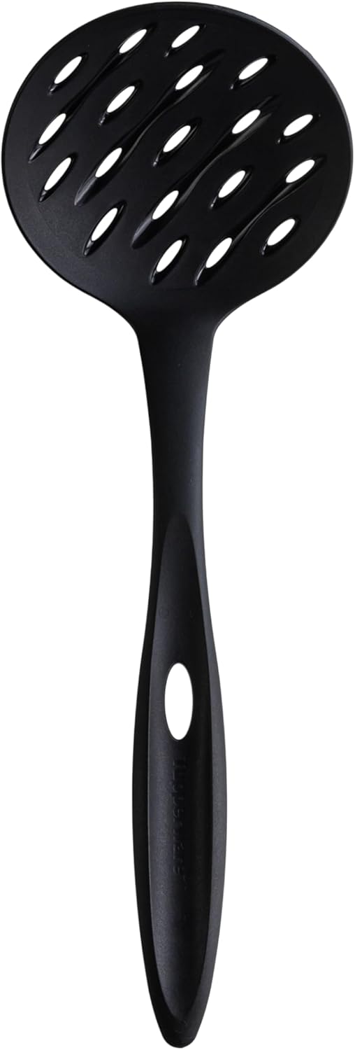 Tupperware Handy Kitchen Aid Pasta Spoon Slotted Spoon Strainer Black
