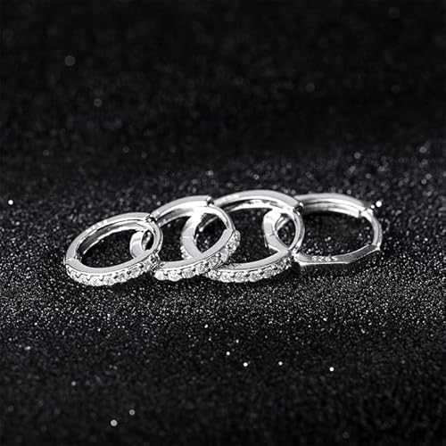 Popuppe 4 Paia Orecchini a Cerchio in Argento