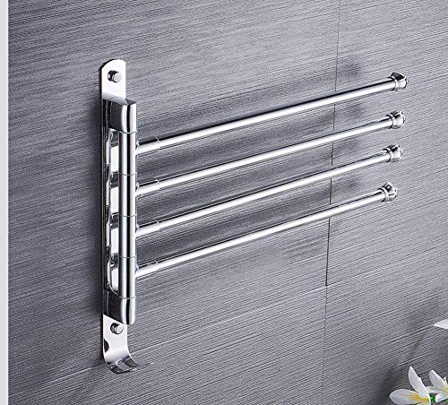 Porte-serviettes rotatif en acier inoxydable sans perçage pour salle de bain