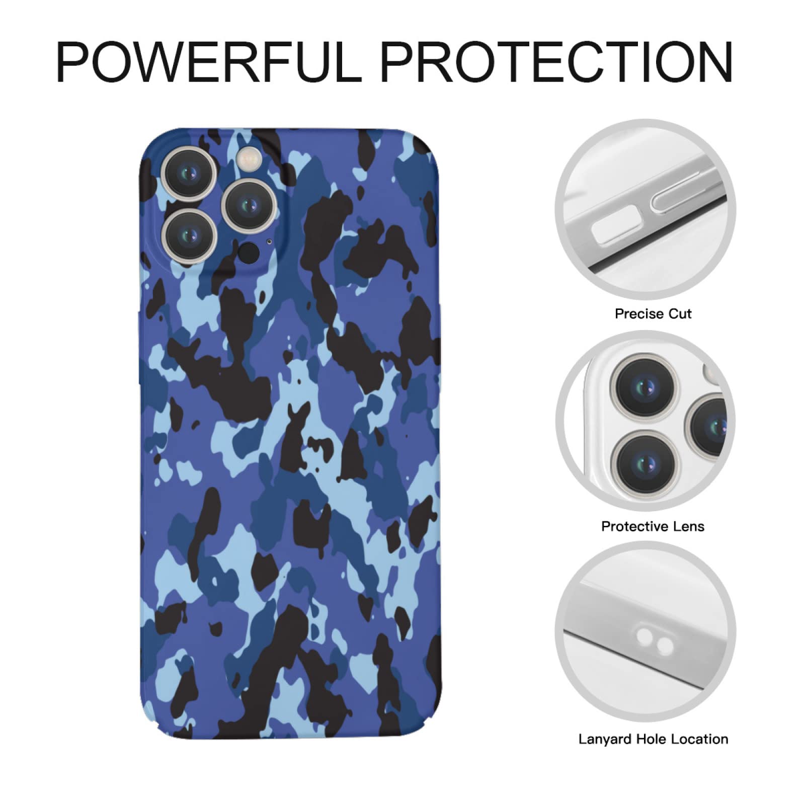 Amazon.co.jp: SEEKJOYS ブルー迷彩ストライプ iPhone 14 Pro Max対応