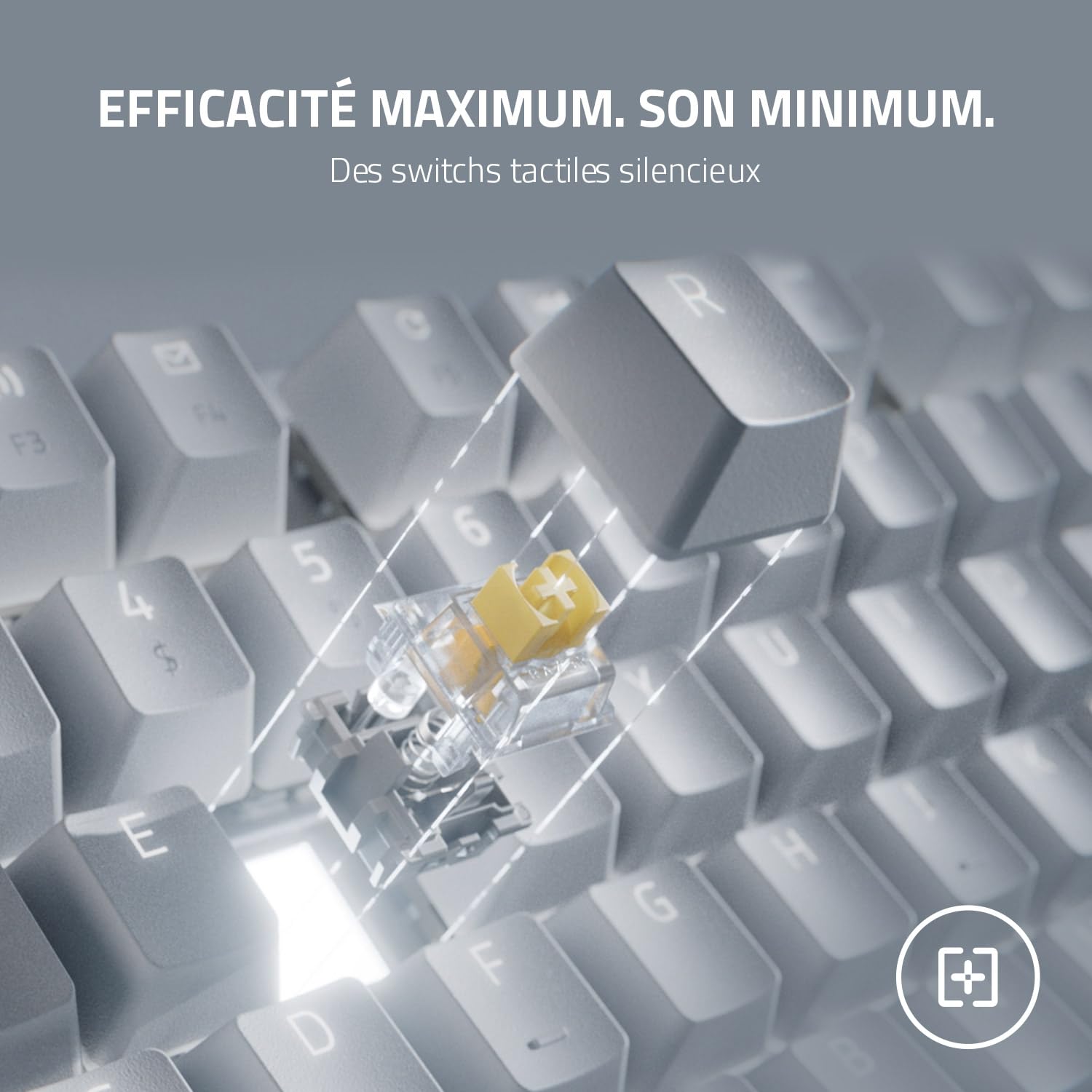 Razer Pro Type Ultra - Clavier professionnel sans fil ergonomique pour une productivité accrue au bureau - sans fil USB pour - Buetooth PC/Mac - FR-Clavier AZERTY | Mercury