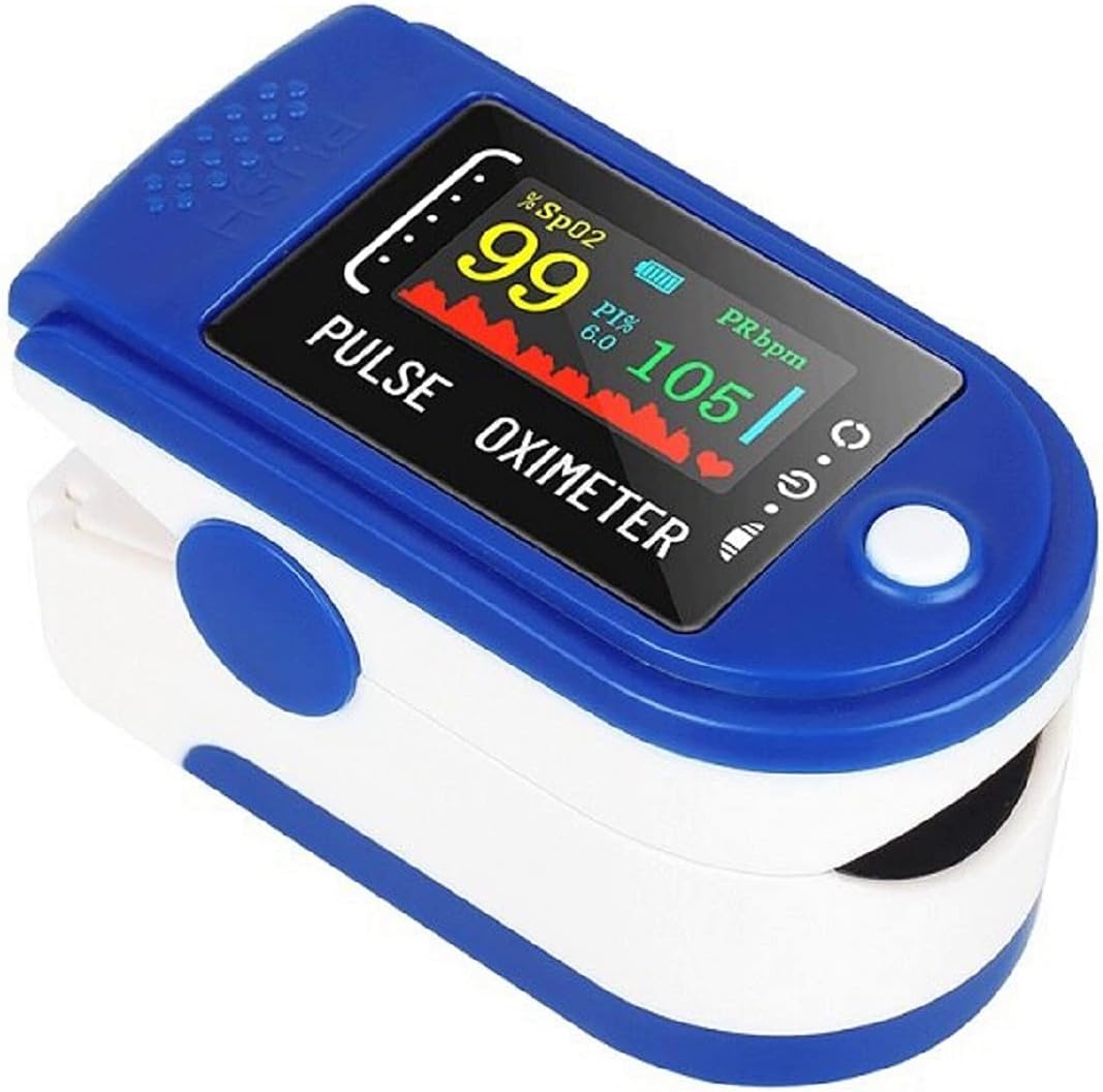Prozo Plus Fingertip Pulse Oximeter, PI Index and Heart Rate Monitor with Alarm Function and OLED Digital Display (Royal Blue) (C101A3)