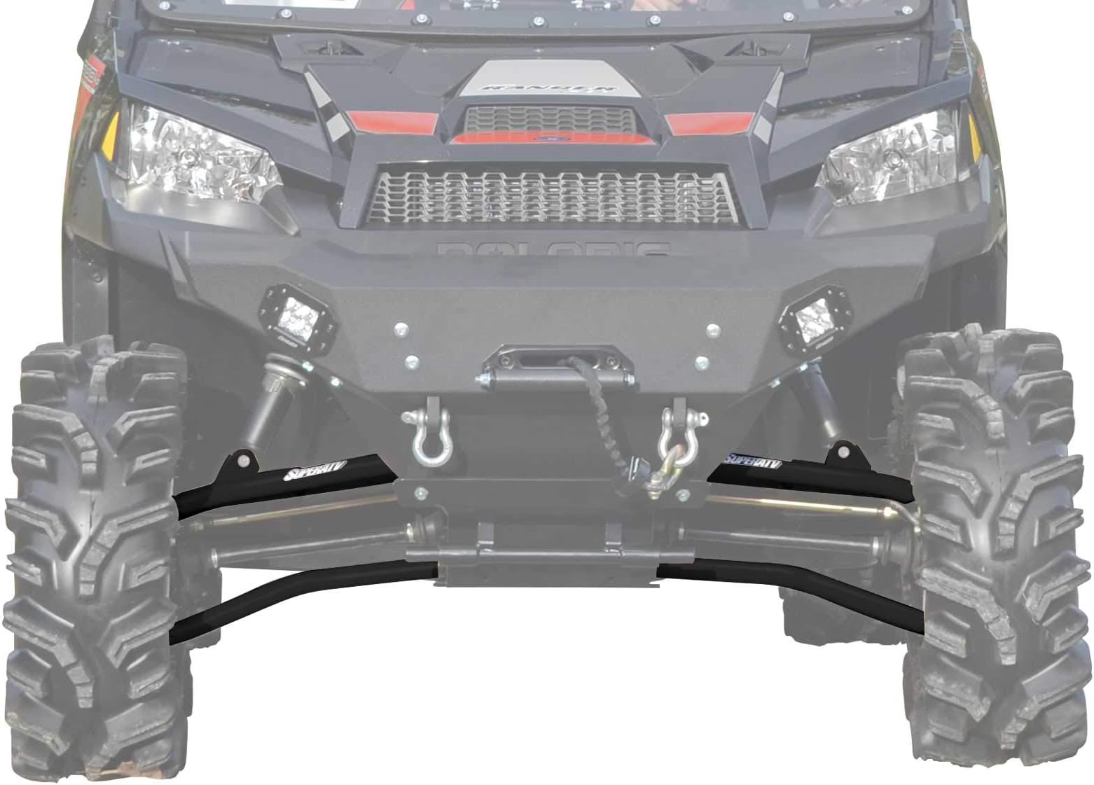 SuperATV1.5" Forward Offset A Arms for 2013-2019 Polaris Ranger XP 900 / Crew | Fit up 28.5" Tire Size | 1.25” Tubing 25% larger Than OEM | Standard Duty Preinstalled Ball Joints