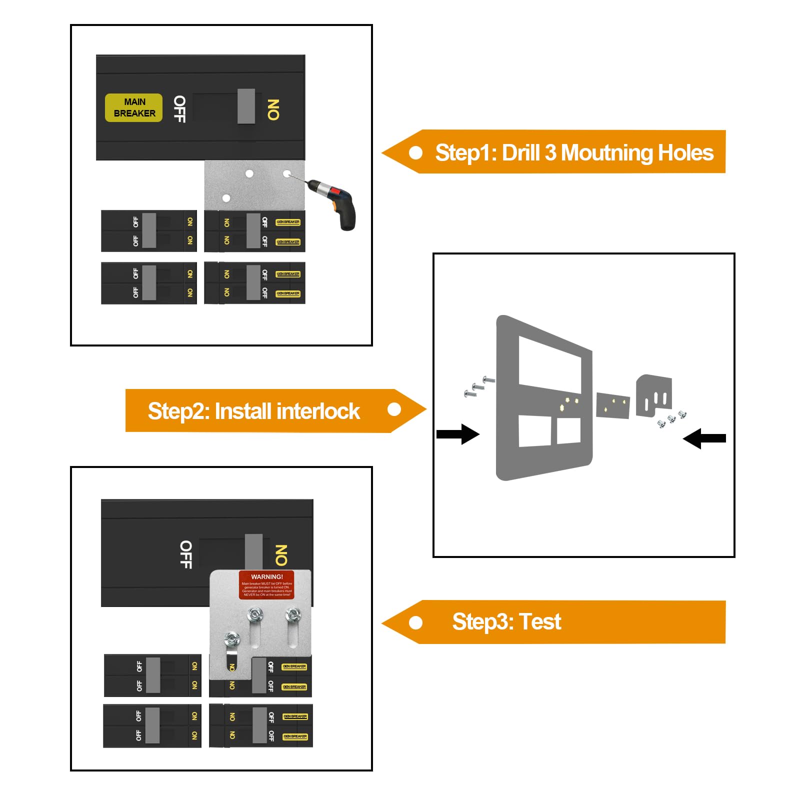 Generator Interlock Kit Compatible With Square D QO Oman - View #2