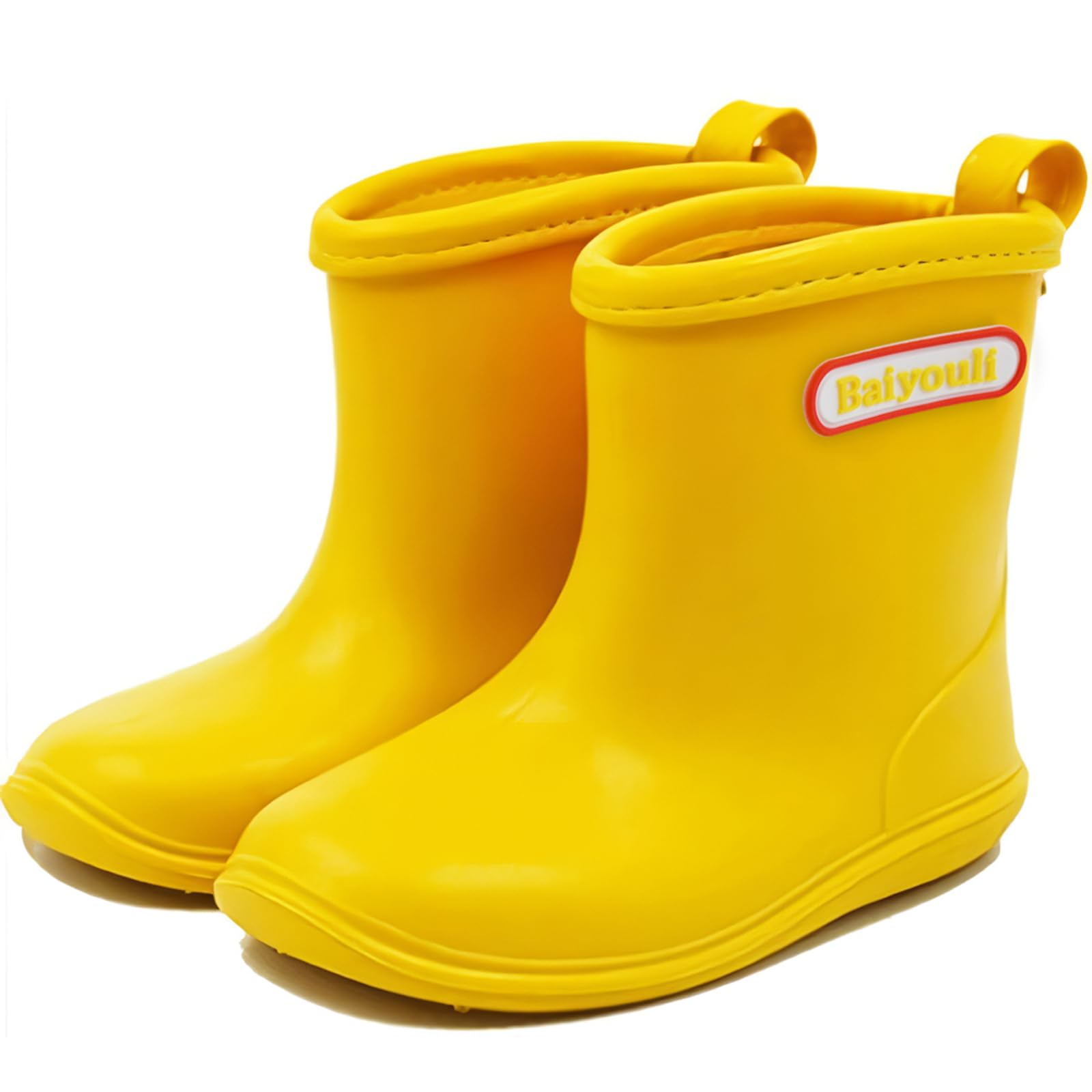 BaiYouBaby Rubber Rain Boots Kids Waterproof Wellington Wellies for 1-6 Years