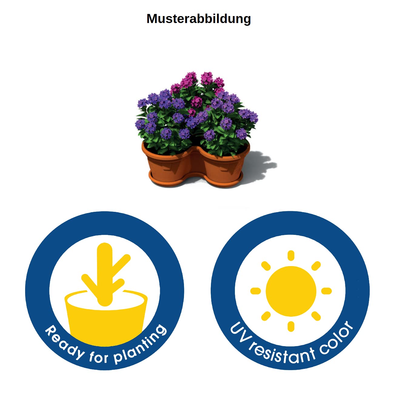 Gariella 5X Blumentopf Säulentopf Pflanzturm Hochbeet Pflanztopf-Kübel mit Untersetzer stapelbar bruchfest widerstandsfähig farbig Kunststoff