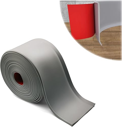 Miniatura 8 de Base de vinilo para pared, moldura de base de pared de goma autoadhesiva, moldura de placa base de zócalo flexible, base de pared para despegar y